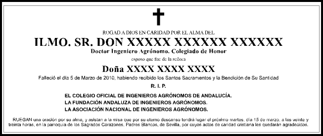 Esquela modelo 4 ABC